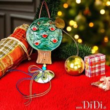 Φόρτωσε την φωτογραφία στο Gallery viewer, Χριστουγεννιάτικο γούρι ροδιά - μάτι, κεραμικό &amp; κρεμαστό, 2810253
