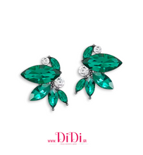 Φόρτωσε την φωτογραφία στο Gallery viewer, Σκουλαρίκια με κρύσταλλα σε πράσινο, 0912259