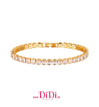 Φόρτωσε την φωτογραφία στο Gallery viewer, Ατσάλινο βραχιόλι αλυσίδα ριβιέρα, σε κίτρινο χρυσό, 2010254