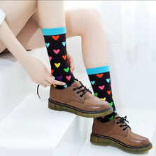 Φόρτωσε την φωτογραφία στο Gallery viewer, Κάλτσες μεσαίες μαύρη καρδιές, No 37-44, 3009259