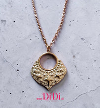 Φόρτωσε την φωτογραφία στο Gallery viewer, Κολιέ ατσάλινo boho με σχέδια, σε κίτρινο χρυσό, 07082614