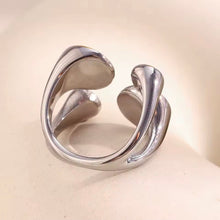 Φόρτωσε την φωτογραφία στο Gallery viewer, Δαχτυλίδι ατσάλινο 316L δίχρωμο, σε ασημί - κίτρινο χρυσό, 1911252