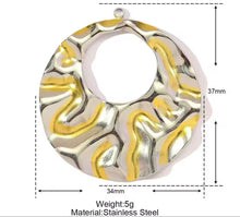 Φόρτωσε την φωτογραφία στο Gallery viewer, Κολιέ ατσάλινο δίχρωμο, σε ασημί - κίτρινο χρυσό, 08022610