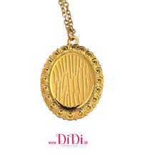 Φόρτωσε την φωτογραφία στο Gallery viewer, Κολιέ ατσάλινο με ζωγραφιά σμάλτου, σε κίτρινο χρυσό, 0303266