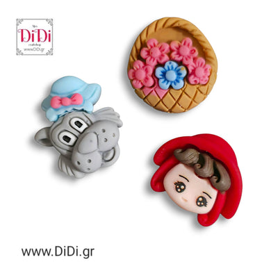 CROCS Jibbitz set Κοκκινοσκουφίτσα, 1208257