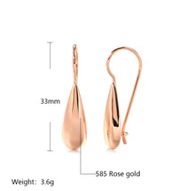 Φόρτωσε την φωτογραφία στο Gallery viewer, Σκουλαρίκια κρίκος σταγόνα, σε ροζ χρυσό, 2811253