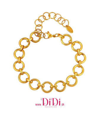 Ατσάλινο βραχιόλι αλυσίδα, σε κίτρινο χρυσό, 21102513