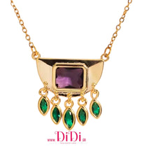 Φόρτωσε την φωτογραφία στο Gallery viewer, Κολιε ατσάλινο boho, χρωματιστά ζιργκόν, σε κίτρινο χρυσό, 1701268G