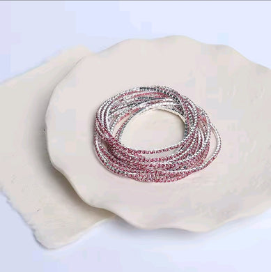 Βραχιόλι με ροζ crystal, 3108252
