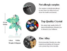 Φόρτωσε την φωτογραφία στο Gallery viewer, Σκουλαρίκια με κρύσταλλα σε πράσινο, 0912259