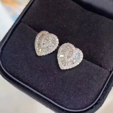 Σκουλαρίκια καρδιές μικρά καρφάκι με ζιργκόν, σε ασημί, 1911258