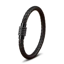 Φόρτωσε την φωτογραφία στο Gallery viewer, Βραχιόλι αντρικό, μαύρο κορδόνι με μαύρο μεταλλικό κούμπωμα, 1912251
