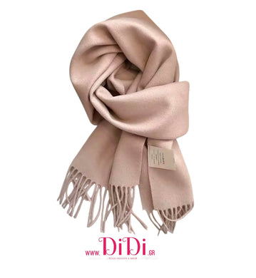 Κουβέρτα - κασκόλ 100% μαλλί, dusty pink, 20112523