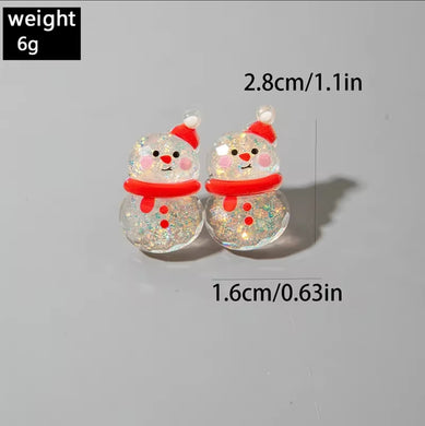 Χριστουγεννιάτικα σκουλαρίκια χιονάνθρωπος, 1310256