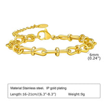 Φόρτωσε την φωτογραφία στο Gallery viewer, Ατσάλινο βραχιόλι αλυσίδα, σε κίτρινο χρυσό, 20102510G