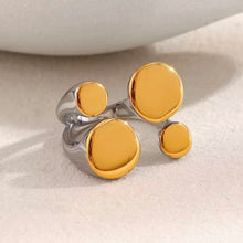 Φόρτωσε την φωτογραφία στο Gallery viewer, Δαχτυλίδι ατσάλινο 316L δίχρωμο, σε ασημί - κίτρινο χρυσό, 1911252