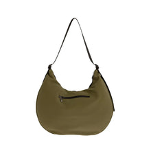 Φόρτωσε την φωτογραφία στο Gallery viewer, Τσάντα ώμου Oval Bag με ιμάντα, λαδί, 24242