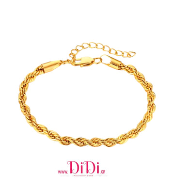 Ατσάλινο βραχιόλι αλυσίδα, σε κίτρινο χρυσό, 2010251