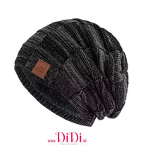 Φόρτωσε την φωτογραφία στο Gallery viewer, Σκούφος με σχέδιο στην πλέξη και με επένδυση γούνας, μαύρος 2110251