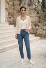 Φόρτωσε την φωτογραφία στο Gallery viewer, Ζακέτα με πλεξίδες εκρού, 55000302