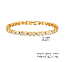 Φόρτωσε την φωτογραφία στο Gallery viewer, Ατσάλινο βραχιόλι αλυσίδα ριβιέρα, σε κίτρινο χρυσό, 20102512