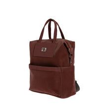 Φόρτωσε την φωτογραφία στο Gallery viewer, Τσάντα πλάτης με δύο υφές, σοκολά, 24253