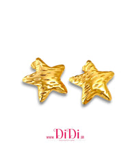 Φόρτωσε την φωτογραφία στο Gallery viewer, Ατσάλινα σκουλαρίκια καρφάκι αστέρι, κίτρινο χρυσό, 0111256