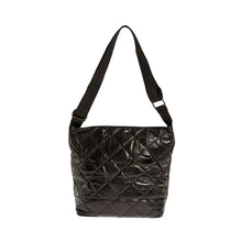 Φόρτωσε την φωτογραφία στο Gallery viewer, Τσάντα ώμου και χιαστί καπιτονέ, μαύρο, 24259