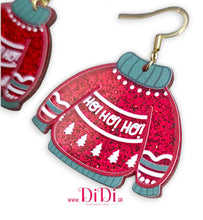 Φόρτωσε την φωτογραφία στο Gallery viewer, Σκουλαρίκια ατσάλινα Χριστουγεννιάτικα μπλουζάκια, κόκκινα μεγάλα, 1211252