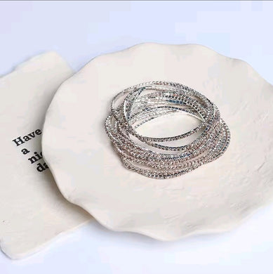 Βραχιόλι με ροδακινί crystal, 3108254