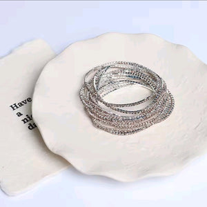 Βραχιόλι με ροδακινί crystal, 3108254