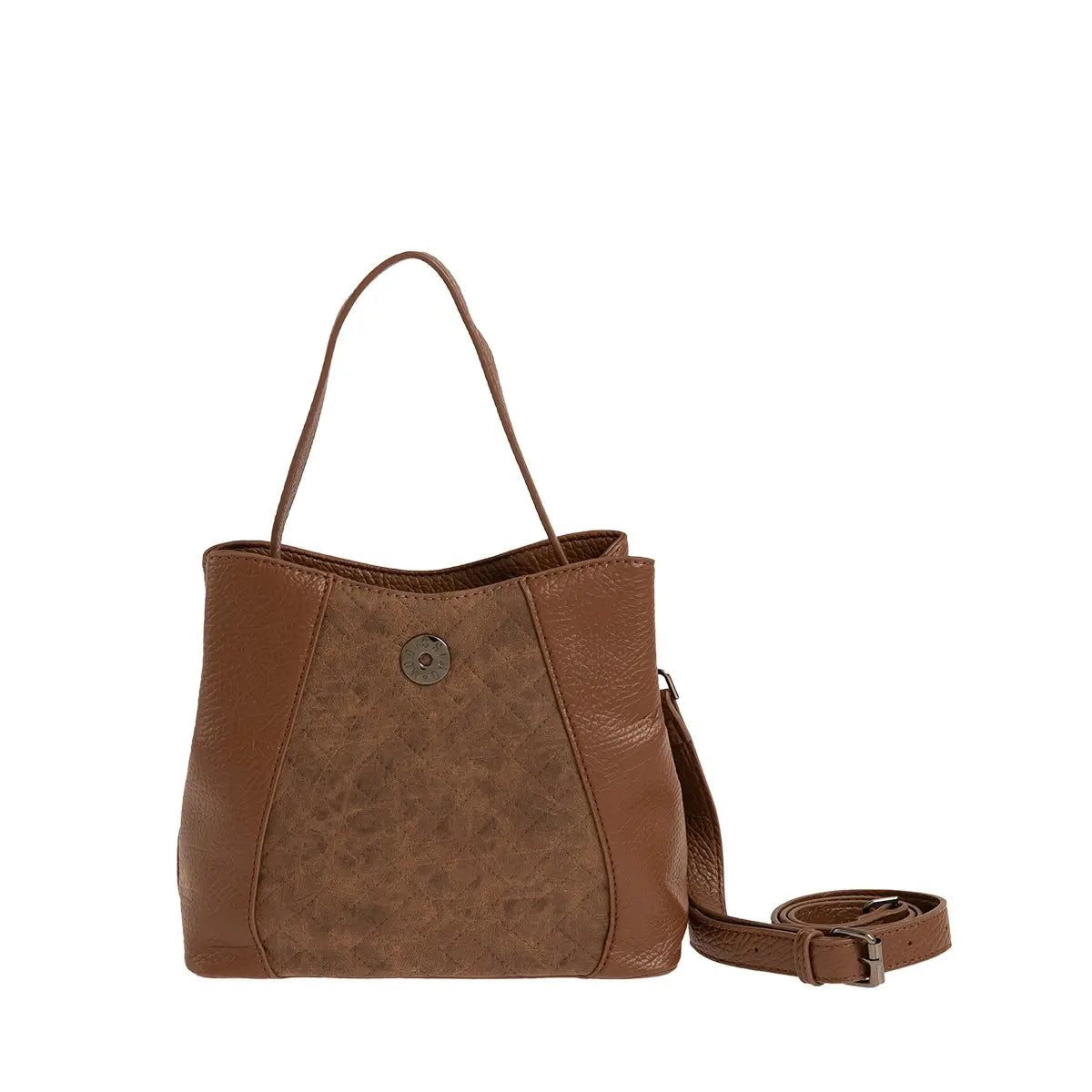 Τσάντα χειρός και χιαστί, σοκολά 24266