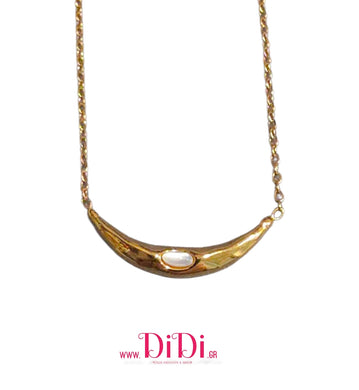 Κολιέ ατσάλινο, σε κίτρινο χρυσό, 07307G