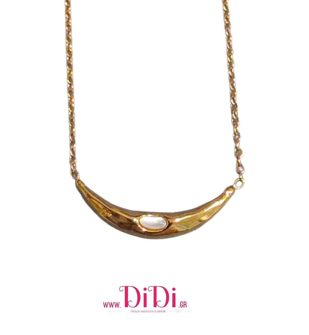 Κολιέ ατσάλινο, σε κίτρινο χρυσό, 07307G