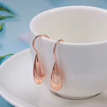 Φόρτωσε την φωτογραφία στο Gallery viewer, Σκουλαρίκια κρίκος σταγόνα, σε ροζ χρυσό, 2811253