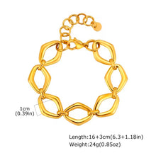 Φόρτωσε την φωτογραφία στο Gallery viewer, Ατσάλινο βραχιόλι αλυσίδα, σε κίτρινο χρυσό, 2010253
