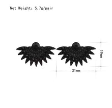 Φόρτωσε την φωτογραφία στο Gallery viewer, Σκουλαρίκια με κρύσταλλα σε μαύρο, 0912255