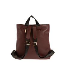 Φόρτωσε την φωτογραφία στο Gallery viewer, Τσάντα πλάτης απο ανθεκτικό συνθετικό δέρμα με δύο υφές, μπορντό, 24243