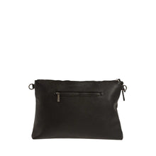 Φόρτωσε την φωτογραφία στο Gallery viewer, Τσάντα ώμου και χιαστί με ζεβρέ λεπτομέρεια, μαύρη, 24263