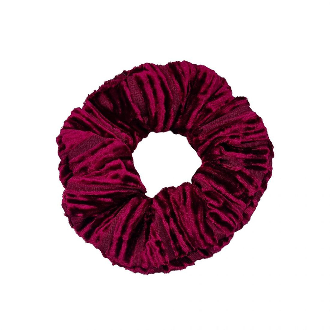 Λαστιχάκι μαλλιών Scrunchy, βελούδινο μπορντό