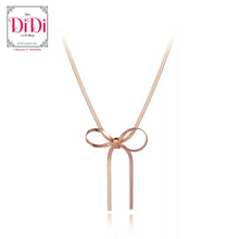 Φόρτωσε την φωτογραφία στο Gallery viewer, Ατσάλινο κολιέ φιογκάκι σε ροζ χρυσό