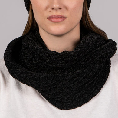 Λαιμός μαύρο πλεκτός, διπλός σε μήκος