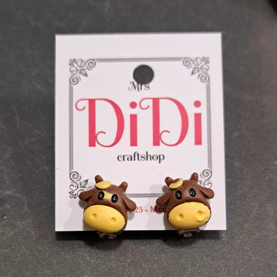 Σκουλαρίκια παιδικά κλιπς, αγελάδες 2204249