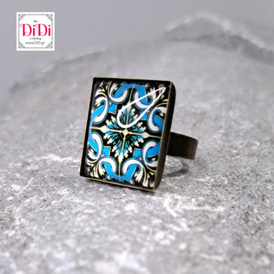 Δαχτυλίδι brass, tiles collection, 2 (bronze)