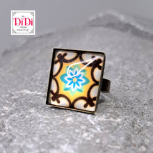 Φόρτωσε την φωτογραφία στο Gallery viewer, Δαχτυλίδι brass, tiles collection, 3 (bronze)