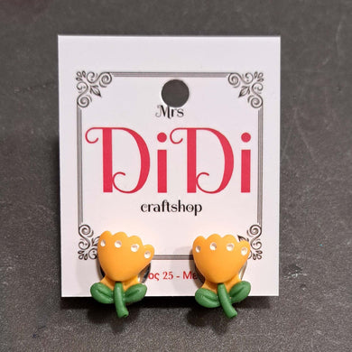 Σκουλαρίκια παιδικά κλιπς, τουλίπες, 0503254