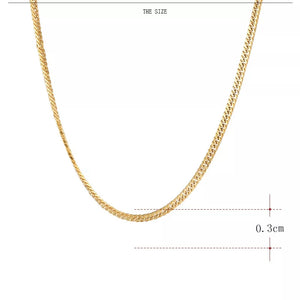 Αλυσίδα ατσάλινη, κίτρινο χρυσό, 3mm πάχος - 50cm μήκος. Νο3