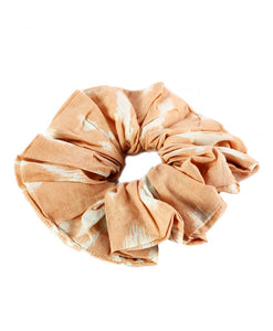 Λαστιχάκι μαλλιών Scrunchy, λάστιχο πορτοκαλί ανοιχτό