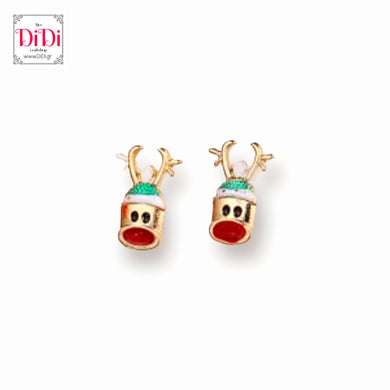 Σκουλαρίκια χριστουγεννιάτικα καρφάκι τάρανδοι