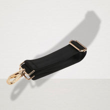 Φόρτωσε την φωτογραφία στο Gallery viewer, Ιμάντας ρυθμιζόμενος τσάντας μαύρος, χρυσαφί μεταλλικά μέρη
